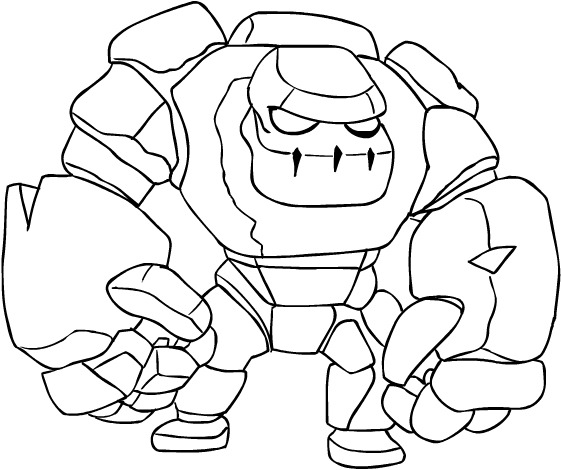 Dibujo para colorear al Golem