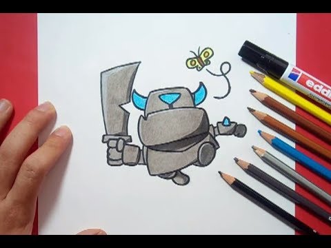 Como dibujar a Mini PEKKA paso a paso – Clash Royale | How to draw Mini P.E.K.K.A – Clash Royale