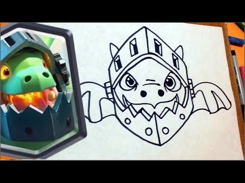 Cómo dibujar Dragón Infernal | Clash Royale