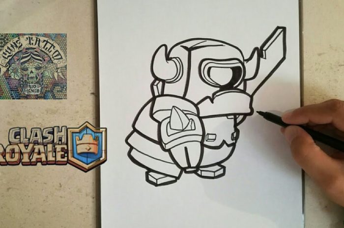 COMO DIBUJAR A MINI PEKKA – CLASH ROYALE / how to draw mini pekka – clash royale