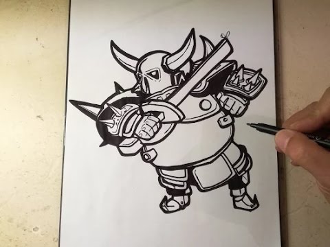 COMO DIBUJAR A PEKKA — CLASH ROYALE / how to draw pekka