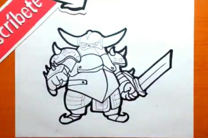 Como dibujar al PEKKA — CLASH ROYALE / how to draw p.e.k.k.a – clash royale