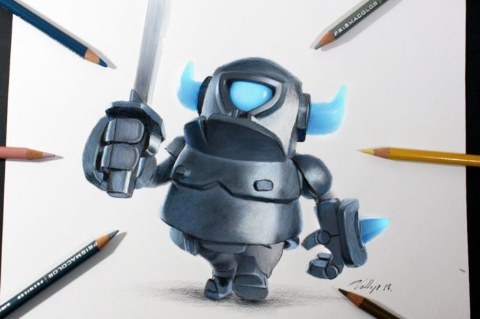 Como dibujo al Mini PEKKA de Clash Royale | How to draw Mini P.E.K.K.A.