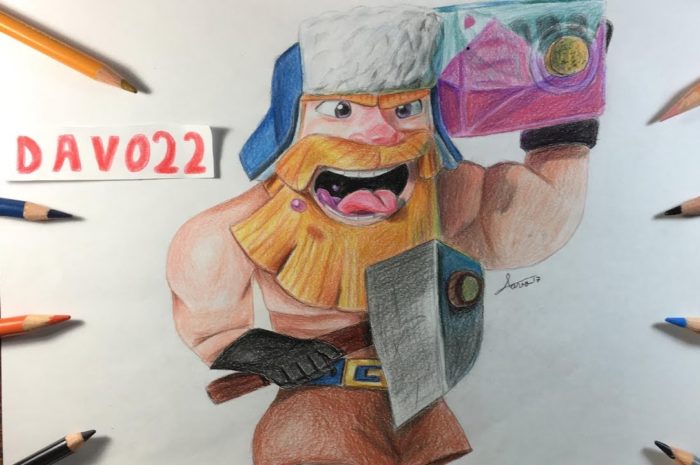 COMO DIBUJO AL LEÑADOR DE CLASH ROYALE/ How to draw lumberjack ( DAVO22 Artist )