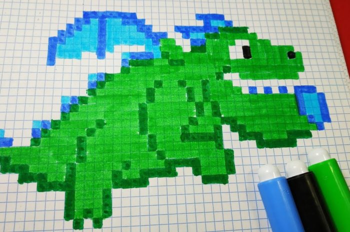 Como dibujar BABY DRAGON | Clash Royale | Pixel Art