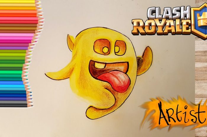 como dibujar ESPÍRITU SANADOR DE CLASH ROYALE