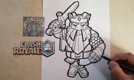 COMO DIBUJAR AL MEGA CABALLERO - CLASH ROYALE / how to draw mega knight -  clash royale