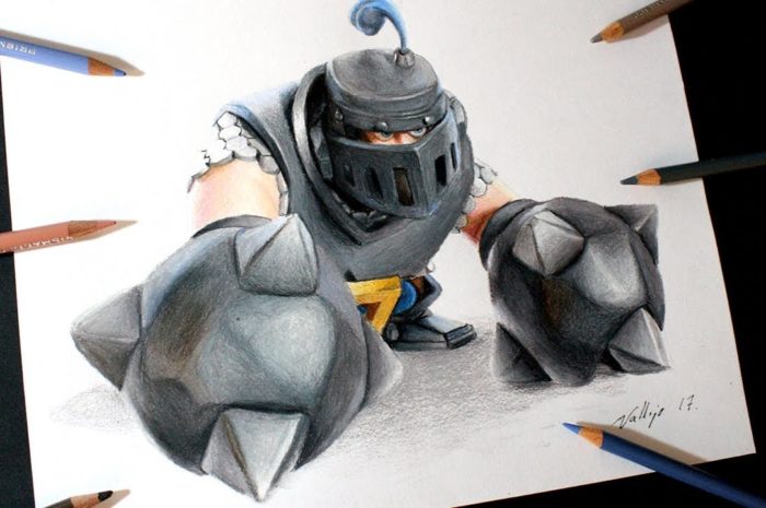 Como dibujo al Megacaballero de Clash Royale | How to draw Mega Knight