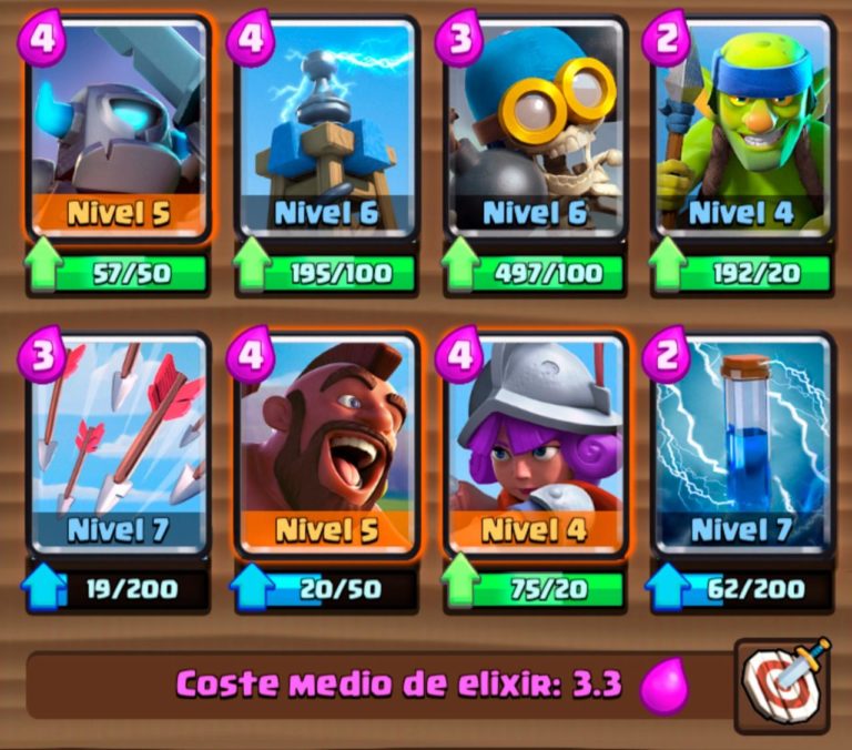 Mazos clash royale arena 6